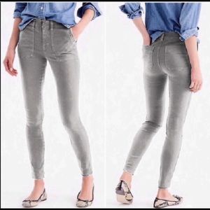 NEW J Crew Skinny Cargo Pants, Light Grey, 27